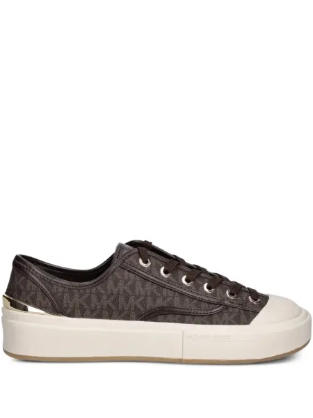 Kožené mini mini šaty Michael Michael Kors na ramínka bílé