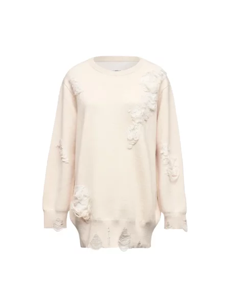 Bluza Mm6 Maison Margiela wełniana beżowa