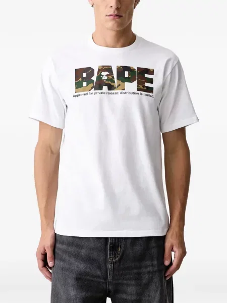 Tricou A Bathing Ape® cu autograf alb