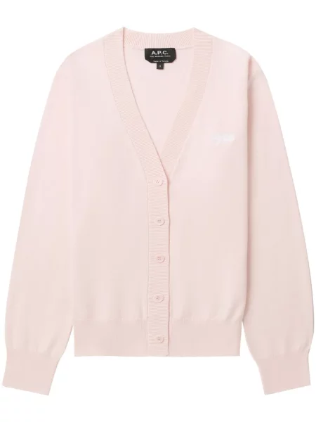 Cardigan A.p.c. cu broderie roz
