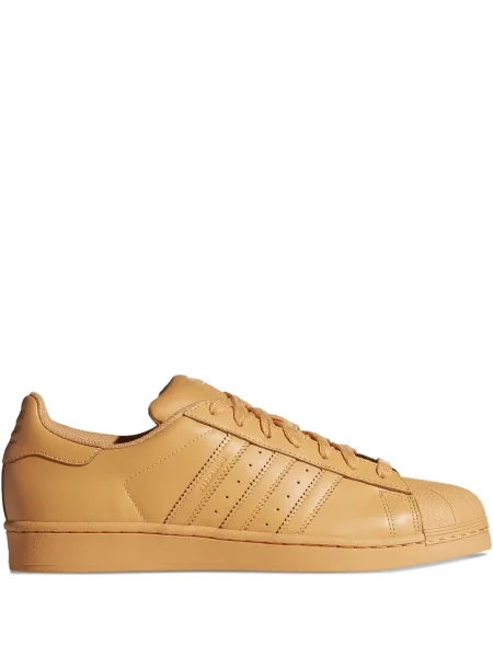 Sneakerși Adidas Superstar cu șireturi din dantelă maro