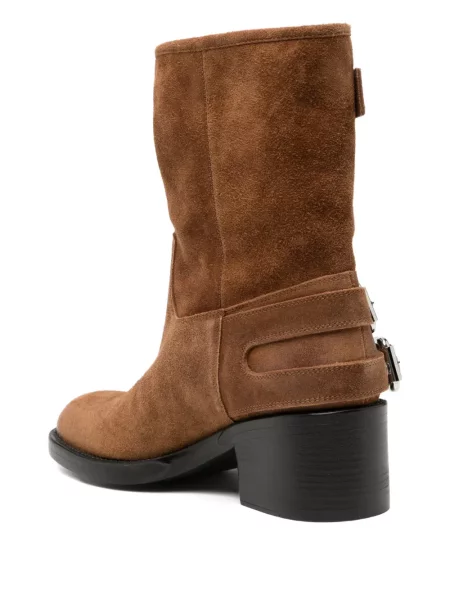 Botine Chloé biker maro