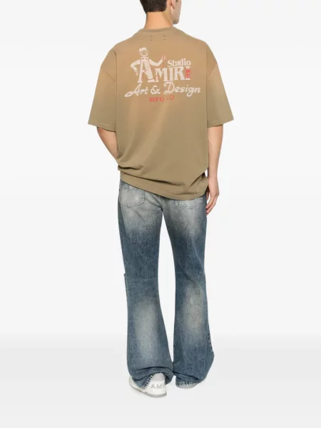 Tricou Amiri cu imagine maro
