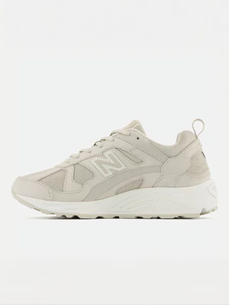 Кожаные повседневные кроссовки New Balance бежевые