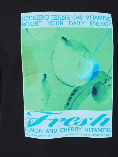 Tricou Iceberg cu imagine negru