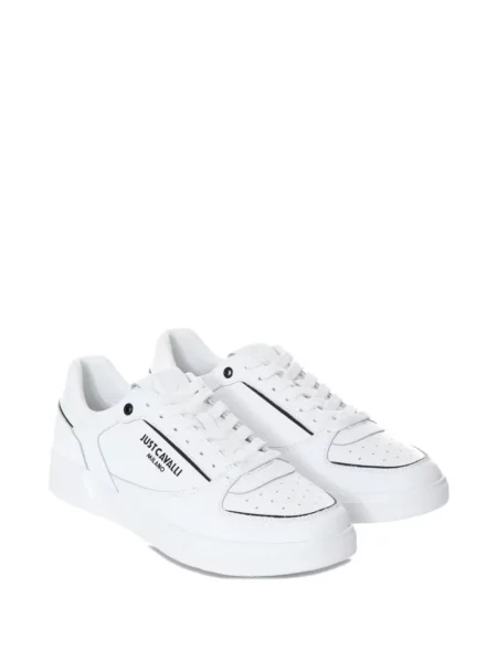 Sneakerși Just Cavalli cu imagine alb