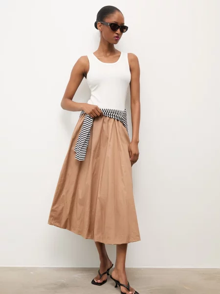 Answear.LAB spódnica bombka brązowa