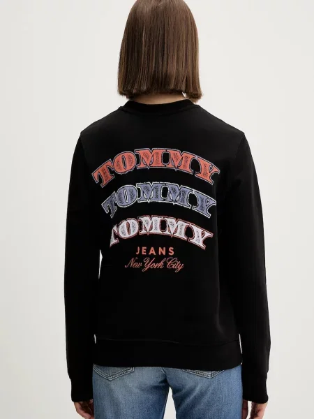 Tommy Jeans hanorac de cu imprimeu negru
