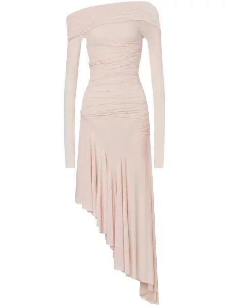 Rochie midi Philosophy Di Lorenzo Serafini drapată până la genunchi de costum roz