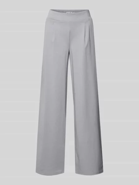 Spodnie materiałowe o kroju wide fit z dodatkiem model „Kate” Ichi