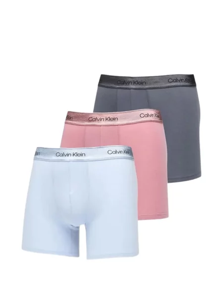 Boxeri Calvin Klein Underwear cu autograf albastru