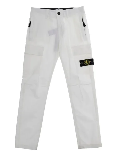 Spodnie cargo dziecięce Stone Island białe