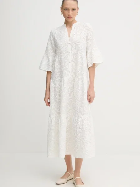 Marc Aurel rochie din maxi evazați alb