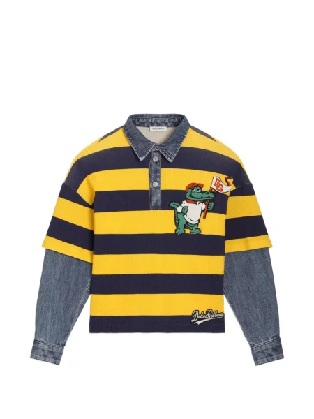 Koszulka polo dziecięca Dolce And Gabbana niebieska