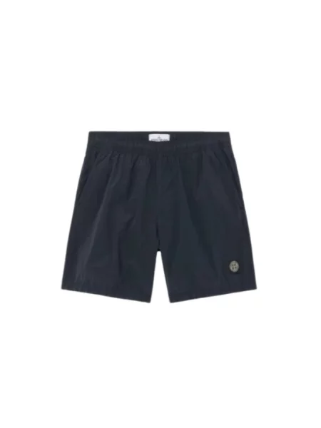 Krótkie kąpielówki Stone Island z kamieniami czarne