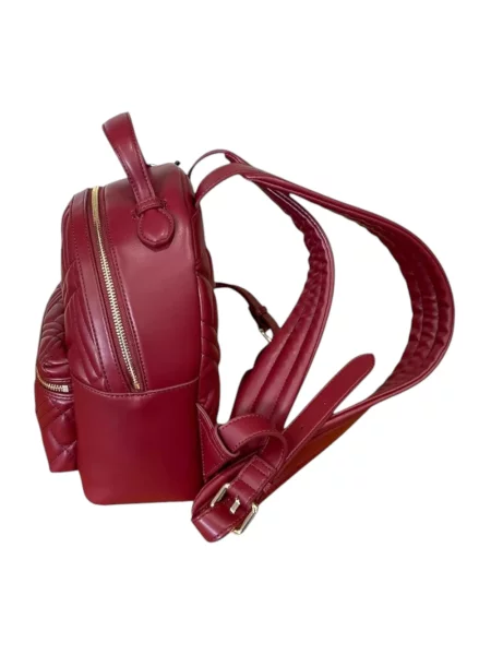 Plecak Love Moschino skórzany pikowany czerwony
