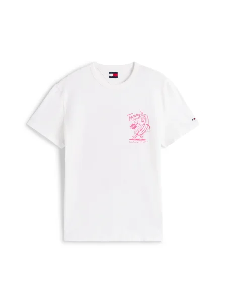 Tommy Jeans Majica NOVELTY FAIR svetlo / svetlo roza bež