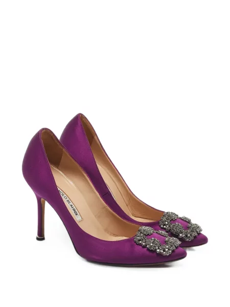Pantofi cu toc Manolo Blahnik violet