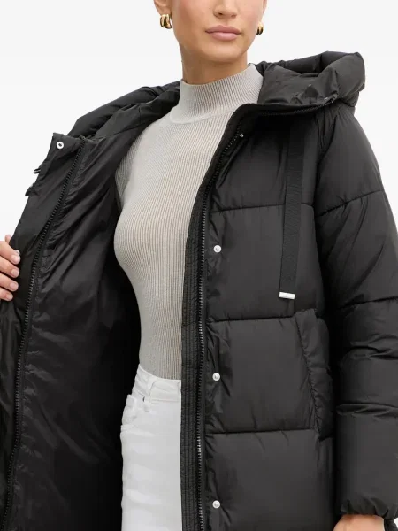 Palton Silvian Heach cu glugă negru