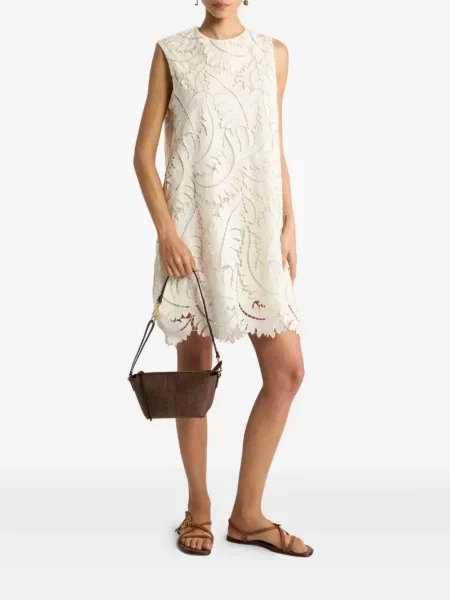 Rochie mini Etro în linie A alb