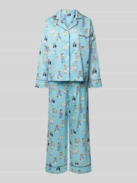 Piżama o kroju comfort fit z czystej bawełny model Iconic Bear' Polo Ralph Lauren