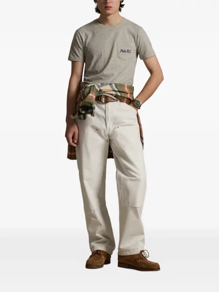 Șapcă Polo Ralph Lauren cu broderie din țesătură twill în carouri albastru