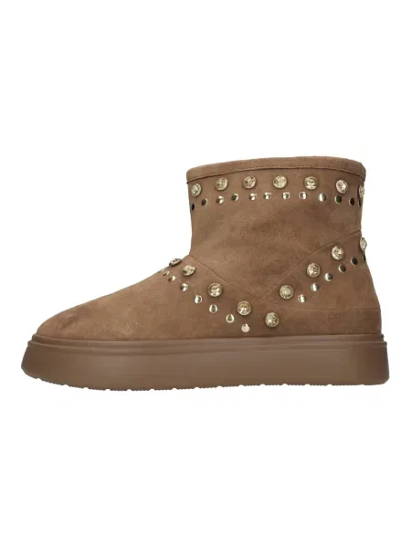 Buty do kostki Emanuélle Vee skórzane brązowe