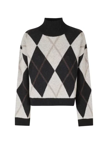 Pulover Barbour cu model argyle negru