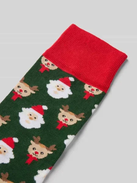 Skarpety z wyhaftowanym motywem model ‘Rudolph in the Forest’ Dillysocks czarne