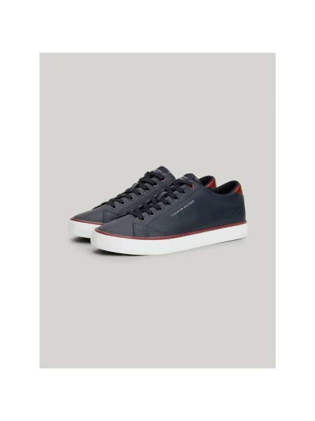 Bőr félcipo Tommy Hilfiger kék