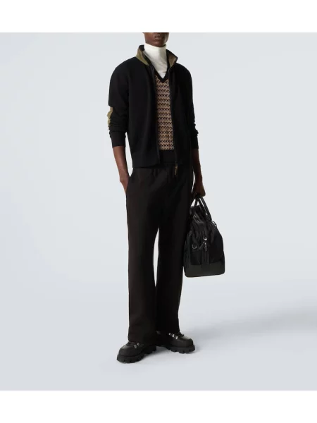 Geacă Moncler tricotate negru