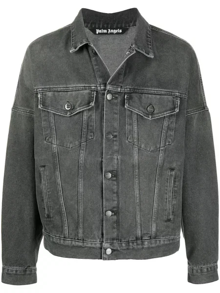 Džínová bunda Palm Angels černá