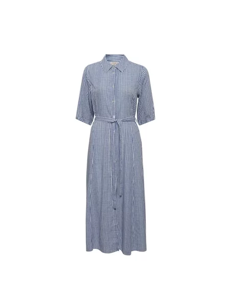 Sukienka koszulowa Cream z półrękawem niebieska