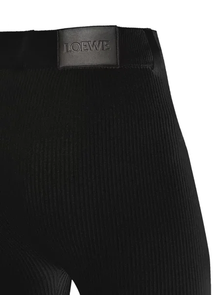 Pantaloni Loewe tricotate cu autograf negru
