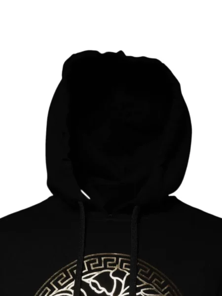 Hanorac cu glugă Versace cu imagine negru