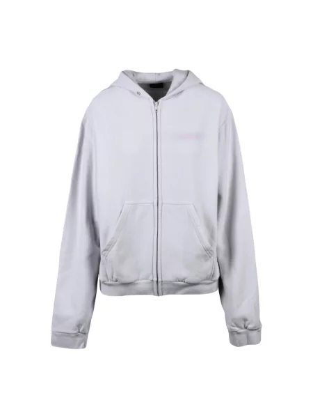 Bluza z kapturem Balenciaga z kapturem szara