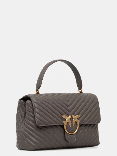 Pinko De piele geantă pe umăr LOVE LADY PUFF gri