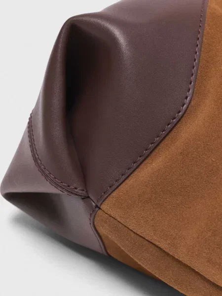 Замшевая сумка Maje коричневая