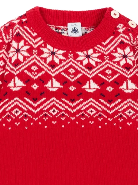 Dětské svetr Petit Bateau červený