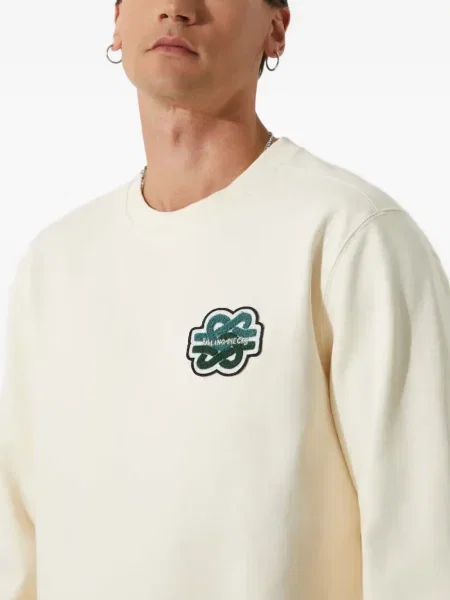 Hanorac crewneck Filling Pieces cu broderie alb
