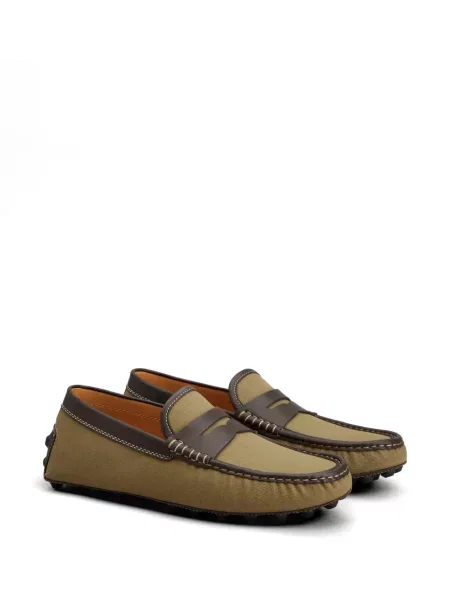 Pantofi loafer Tod's din canvas verde