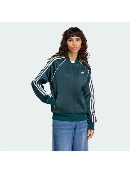Adidas Originals bluza Sst Satin Tt z aplikacją zielony
