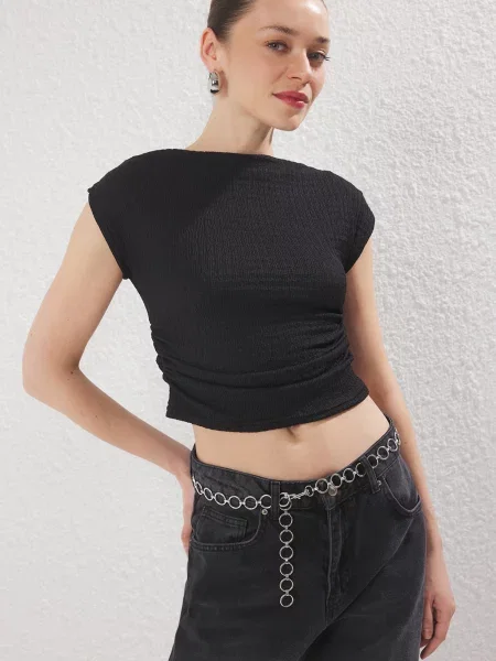 Trendyol Tricou negru