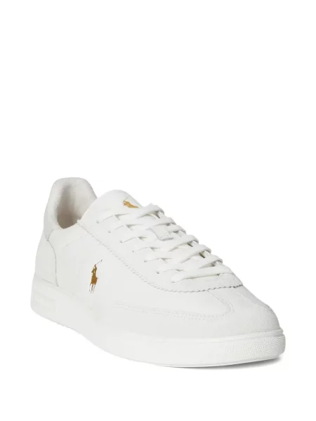 Ριγέ polo Polo Ralph Lauren με κουκούλα με αυτόγραφο λευκό