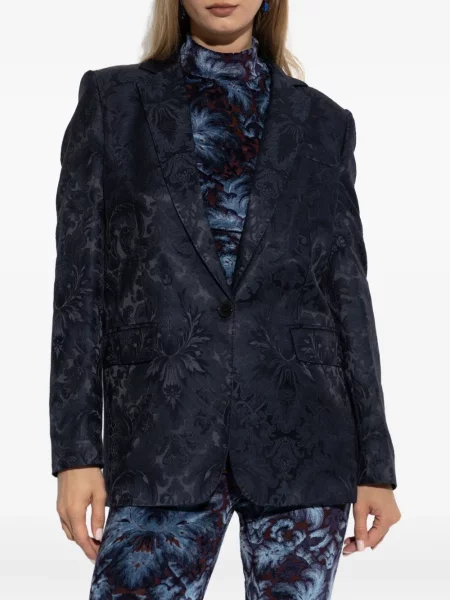 Sacou Etro cu model floral albastru