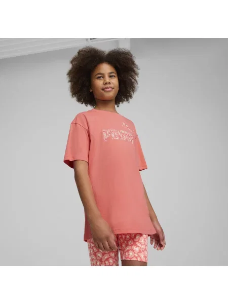 PUMA Młodzieżowa koszulka Essentials Animal Logo Infill Odzież czerwony