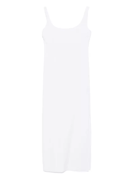 Rochie midi Fisico fără mâneci până la genunchi de costum alb