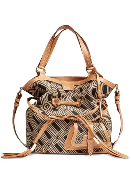 Geantă bucket Lancel cu imprimeu geometric