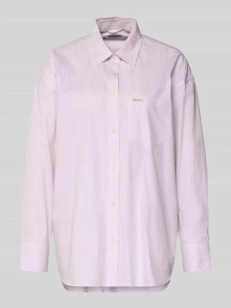 Guess Jeans koszula relaxed z kołnierzykiem klasycznym różowy