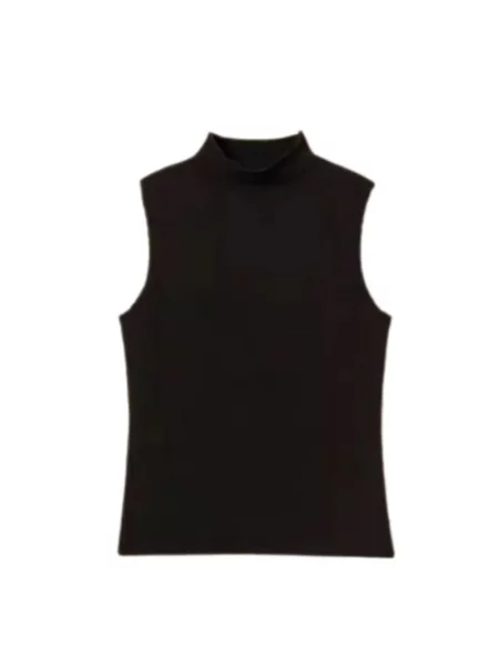 Top Twinset bez rękawów czarny